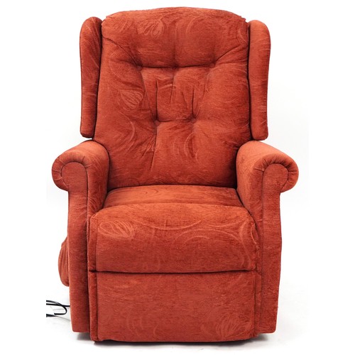 1060A - Sherborne red upholstered electric riser recliner armchair