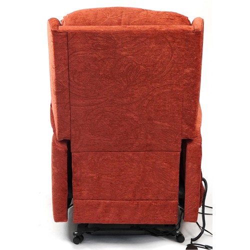 1060A - Sherborne red upholstered electric riser recliner armchair