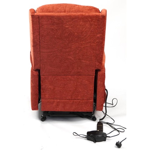 1060A - Sherborne red upholstered electric riser recliner armchair