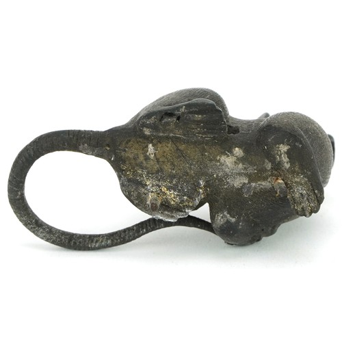 314A - Victorian cast lead study of a rat, 6.5cm in length