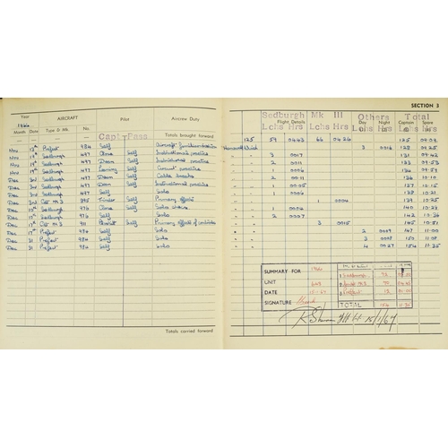 2178 - British military RAF militaria relating to Flight Lieutenant P Beech including Air Crew flying log b... 