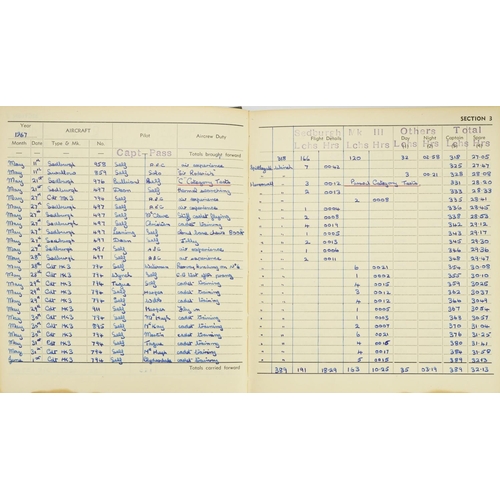 2178 - British military RAF militaria relating to Flight Lieutenant P Beech including Air Crew flying log b... 