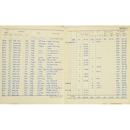 2178 - British military RAF militaria relating to Flight Lieutenant P Beech including Air Crew flying log b... 