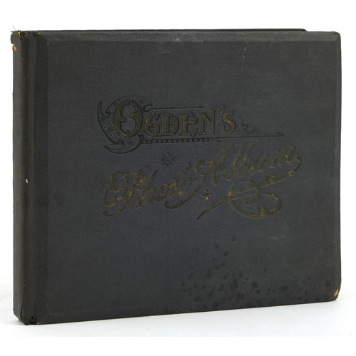 2256 - Ogden's cigarette card photo album with photos including Lord Kitchener, Baden Power and theatrical ... 