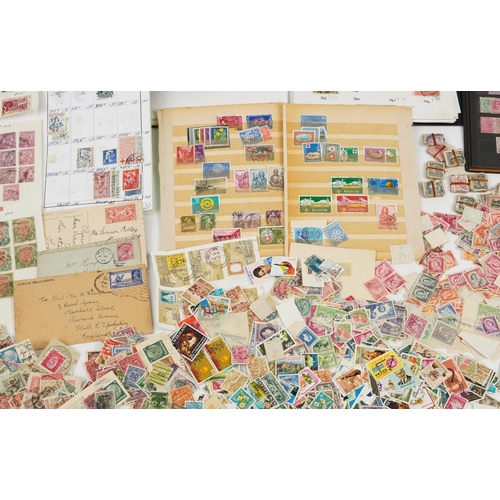 2531 - Collection of antique and later world stamps, some arranged in albums, including Denmark and Canada