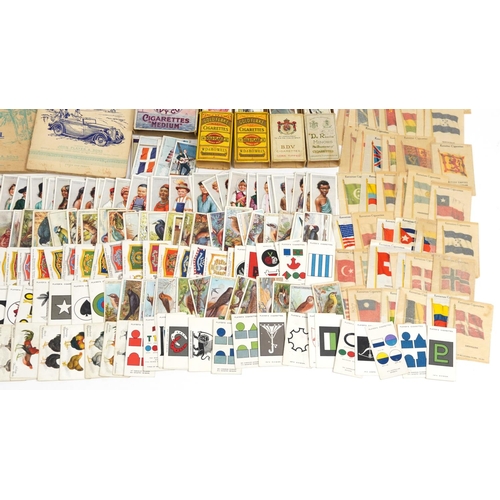 2250 - Collection of cigarette cards and silk tea cards, some arranged in albums, including Will's Cigarett... 