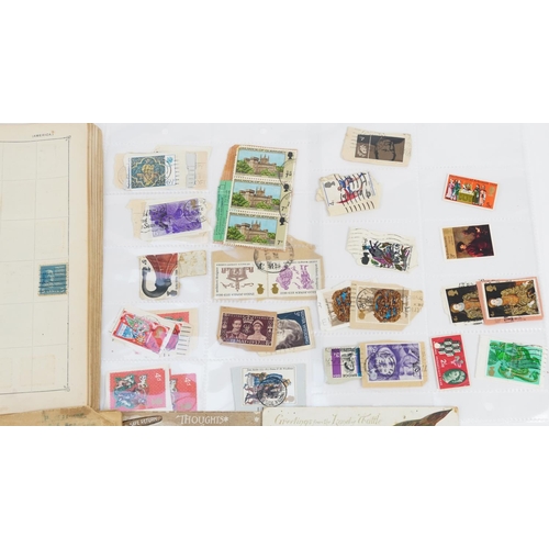 2532 - 19th century and later ephemera including world stamps arranged in an album and cigarette cards