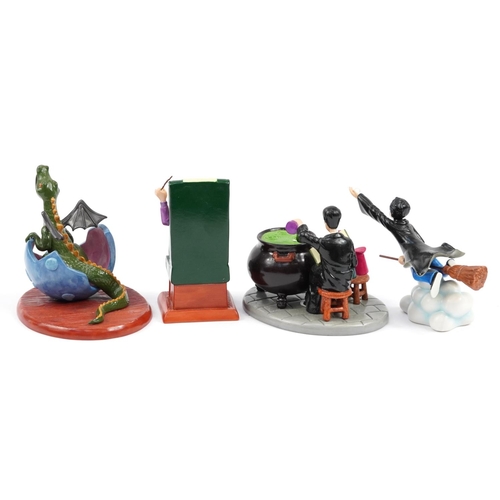 1135 - Four Royal Doulton Harry Potter limited edition collectable figures with boxes, three with certifica... 