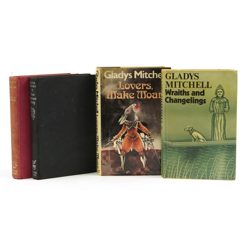 2284 - Four Gladys Mitchell hardback books comprising Pageant of Murder, first published 1965, Wraith & Cha... 