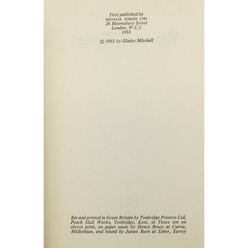 2284 - Four Gladys Mitchell hardback books comprising Pageant of Murder, first published 1965, Wraith & Cha... 