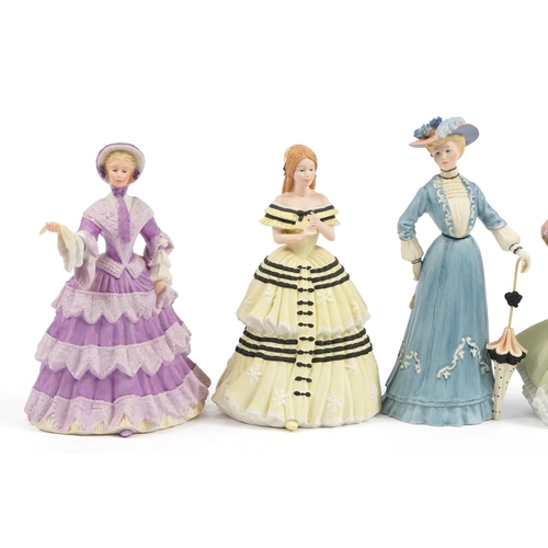 1179 - Six Wedgwood figurines including The Great Exhibition 1769/10000, Violet, Afternoon Promenade and Ro... 