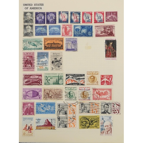 2536 - World stamps arranged in thirteen albums including Great Britain, South Africa, USA, Canada, Isle of... 