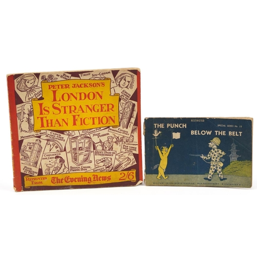 2283 - Two vintage books comprising The Punch Below the Belt and Peter Jackson's London is Stranger than Fi... 