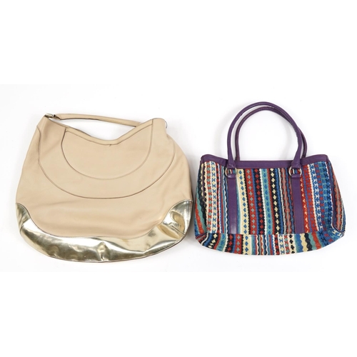 1269 - Two ladies bags comprising Anya Hindmarch and Missoni, the largest 46cm wide