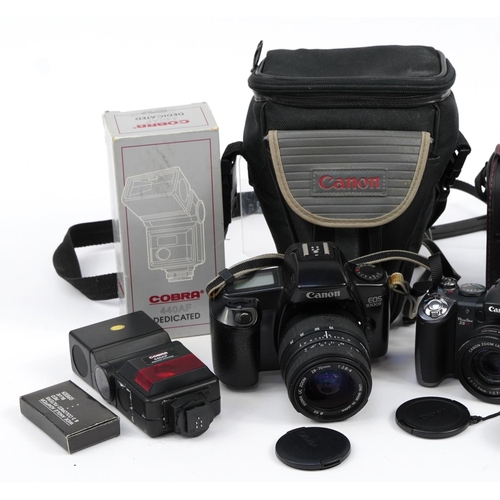 1570 - Vintage and later cameras, lenses and accessories including Canon EOS 1000F, Canon Powershot S5IS an... 