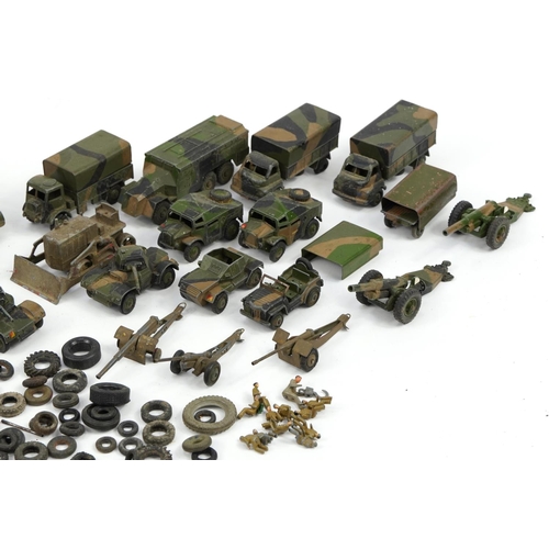 2035 - Collection of vintage Dinky diecast army vehicles including Armoured Command Vehicle, Ten Ton Army T... 