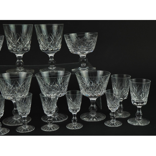 1188 - Crystal glassware including Stuart Crystal and set of six port glasses, the largest each 12cm high