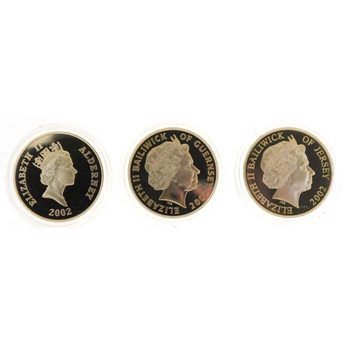 2409 - The Duke of Wellington 150th Anniversary Channel Islands three coin silver set by The Royal Mint wit... 