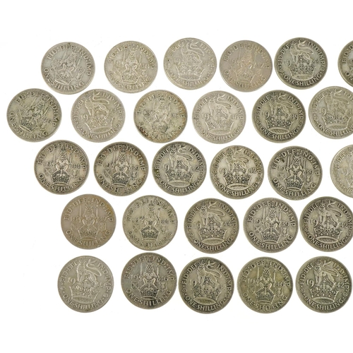 2389 - British pre decimal, pre 1947 shillings, 218g