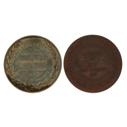 2461 - Two Doctor Barnardo's Homes Good Conduct & Length of Service medals, both with fitted cases includin... 