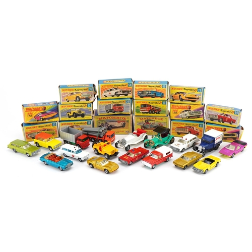 2032 - Vintage and later diecast vehicles, mostly with boxes including Matchbox Superfast and Matchbox Mode... 