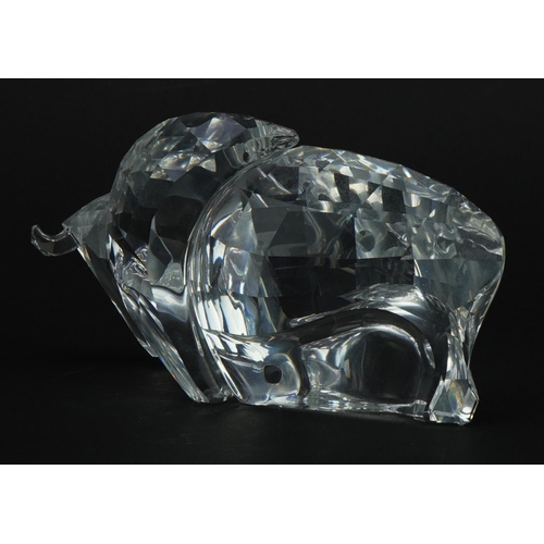 1141 - Swarovski Crystal bison, 16cm in length