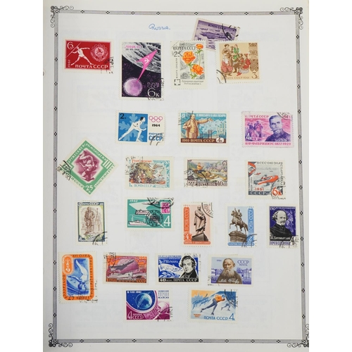 2533 - Collection of world stamps arranged in The Crown World Stamp Album