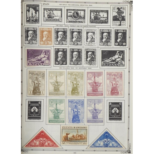 2533 - Collection of world stamps arranged in The Crown World Stamp Album