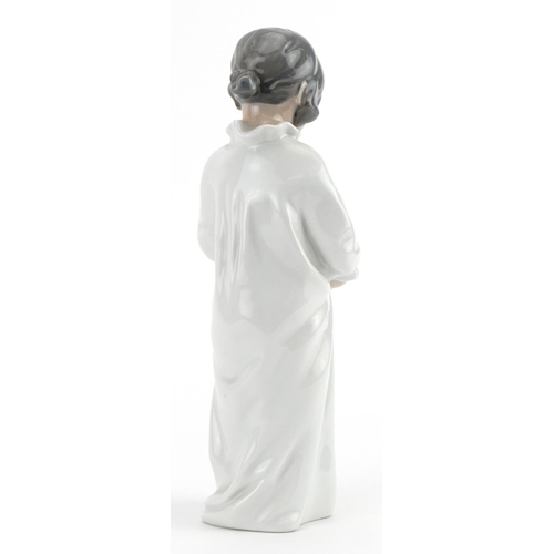 1173A - Royal Copenhagen, Danish porcelain figure of a young girl number 408, 20cm high