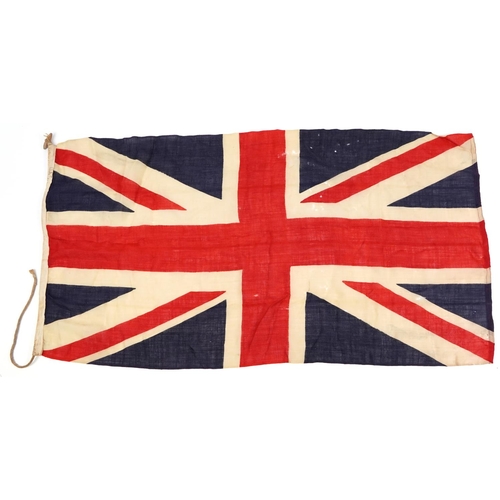 2179A - Large British military World War II Union Jack flag, indistinct stamp, 125cm x 67cm