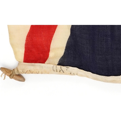 2179A - Large British military World War II Union Jack flag, indistinct stamp, 125cm x 67cm