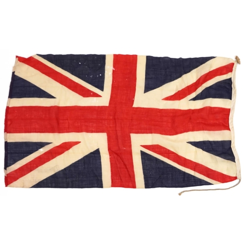 2179A - Large British military World War II Union Jack flag, indistinct stamp, 125cm x 67cm