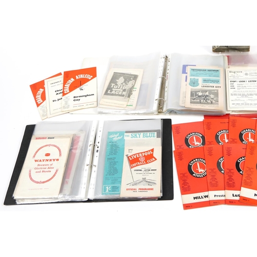 2263 - Collection of 1950s and later football ephemera, some world cup, including Charlton Athletic, West H... 