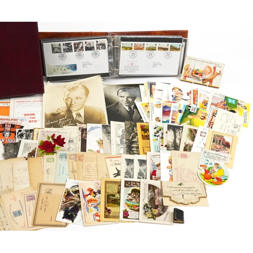 2538 - Antique and later ephemera including postal history, theatre programmes, postcards and first day cov... 