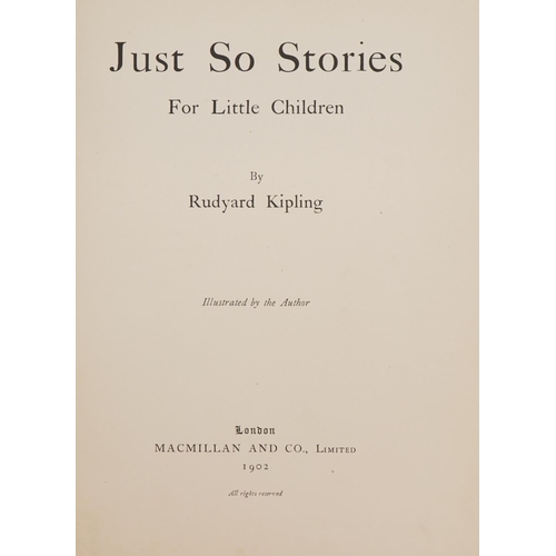 2271 - Just So Stories, hardback book by Rudyard Kipling published London Macmillan & Co 1902