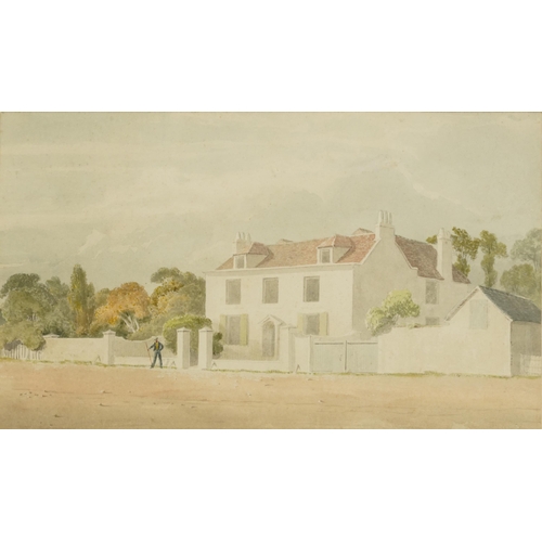 499 - Attributed to John Chessell Buckler - Buckland House near Portsmouth, 19th century watercolour, vari... 