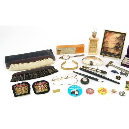 1276 - Antique and later objects including a mother of pearl concertina coin purse, Eureka writing companio... 