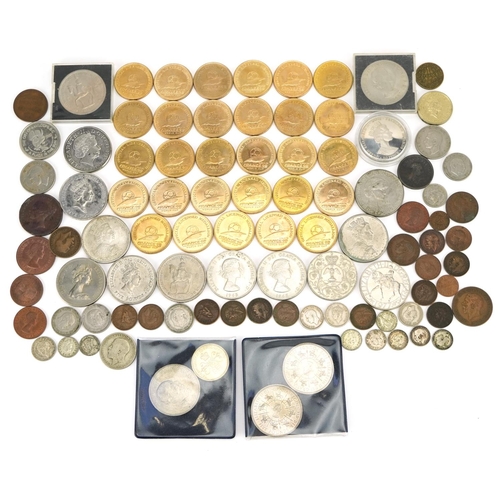 2401 - Victorian and later British coinage, some silver, including eight five pound coins and two pound coi... 