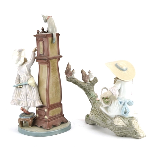 1211 - Two Lladro porcelain figures comprising Bedtime 5347 and Springtime Friends  6140, the largest 27cm ... 