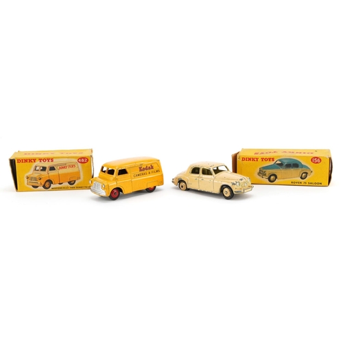 2019 - Two vintage Dinky Toys diecast vehicles with boxes comprising Bedford 10 cwt Van Dinky Toys 482 and ... 