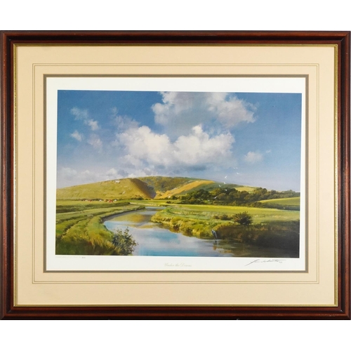 1579 - Frank Wootton - Under the Downs, pencil signed print in colour, limited edition 200/850, mounted, fr... 