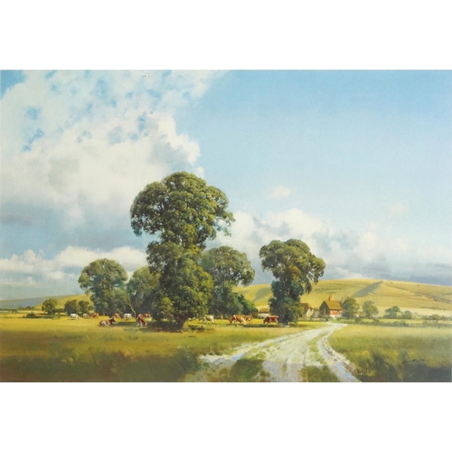 1577 - Frank Wootton - Summer Afternoon, South Downs, pencil signed print in colour, limited edition 18/850... 