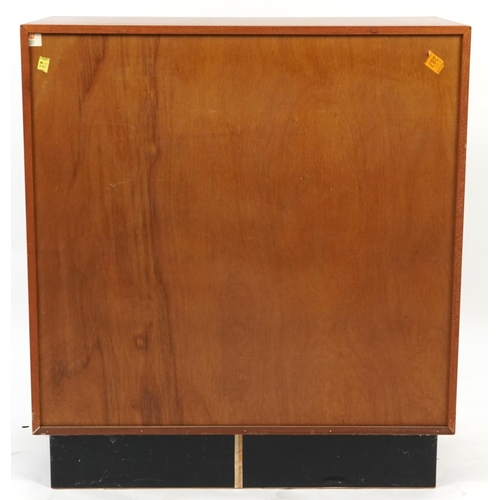 1011 - Westnofa Furniture, mid century Danish six drawer chest, 101.5cm H x 91.5cm W x 45.5cm D