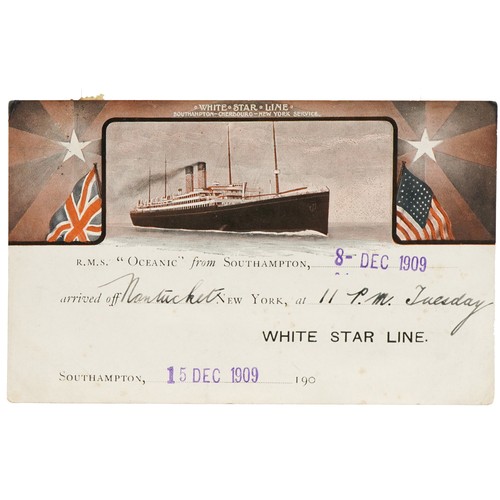 2247 - Naval interest White Star Line RMS Oceanic postcard