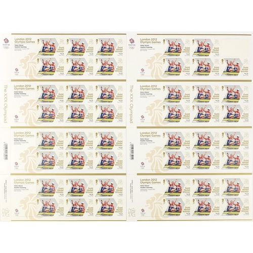2545 - Two sheets of twenty four Royal Mail first class London 2012 Olympic games stamps