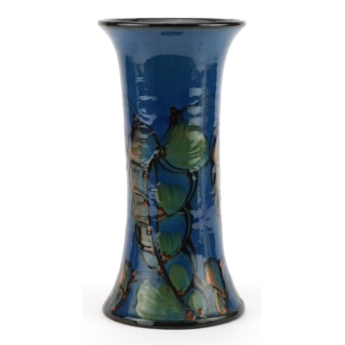 501 - Danico, mid century Danish pottery vase hand painted with stylised flowers, 30cm high
