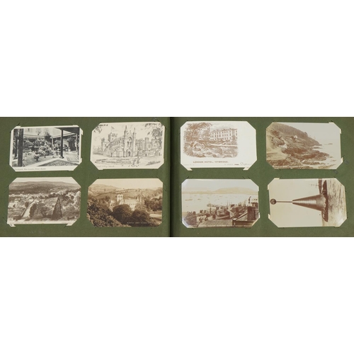 2238 - 19th century and later topographical and social history postcards arranged in an album, some real ph... 