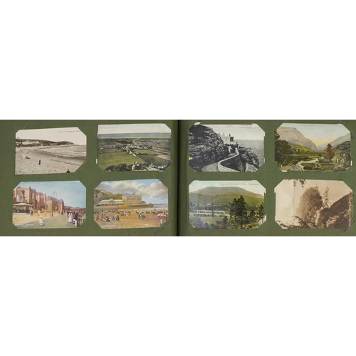 2238 - 19th century and later topographical and social history postcards arranged in an album, some real ph... 