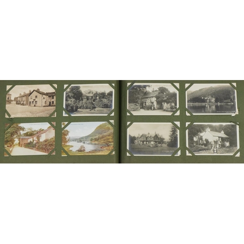 2238 - 19th century and later topographical and social history postcards arranged in an album, some real ph... 