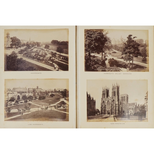 2236 - 19th century English and European social history black and white photographs arranged in an album in... 